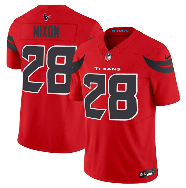 Men's Houston Texans #28 Joe Mixon Red 2024 Alternate F.U.S.E Limited Football Stitched Jersey